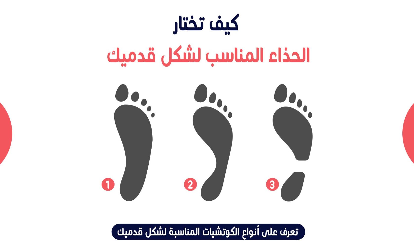 You are currently viewing كيف تختار الحذاء المناسب لشكل قدميك – انحناءات القدم وعلاقتها بالحذاء